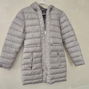 Kenneth Cole Women's Silver Puffer Coat